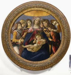 Maria mit dem Kinde und sechs Engeln